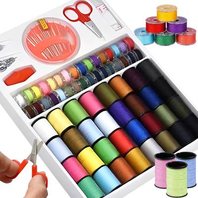 1Set Sewing Thread Set Household Sewing Kit with Scissors Crochet Hook Sewing Needle Tape Measure DIY Handmade Craft Accessories