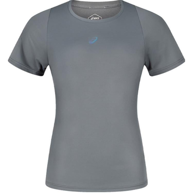 

Asics Womens Running Moisture-Wicking Breathable Quick-Dry Short Sleeve Raglan T-Shirt Women tops Dark-Gray 2012D062-022 S