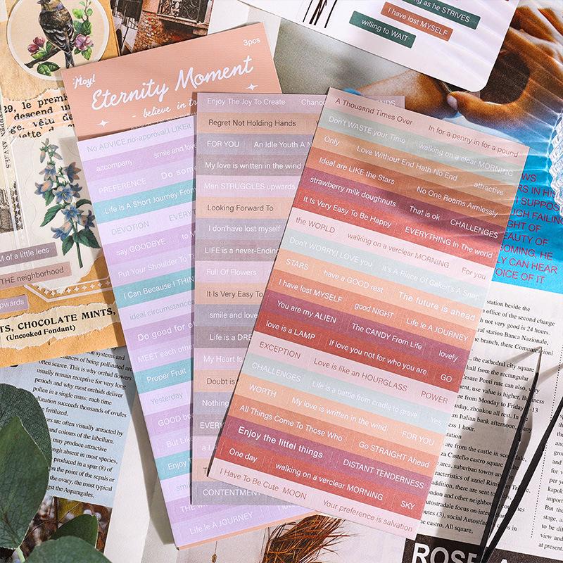 Retro English Letter Stickers: High-Value Art Décor for DIY Collage