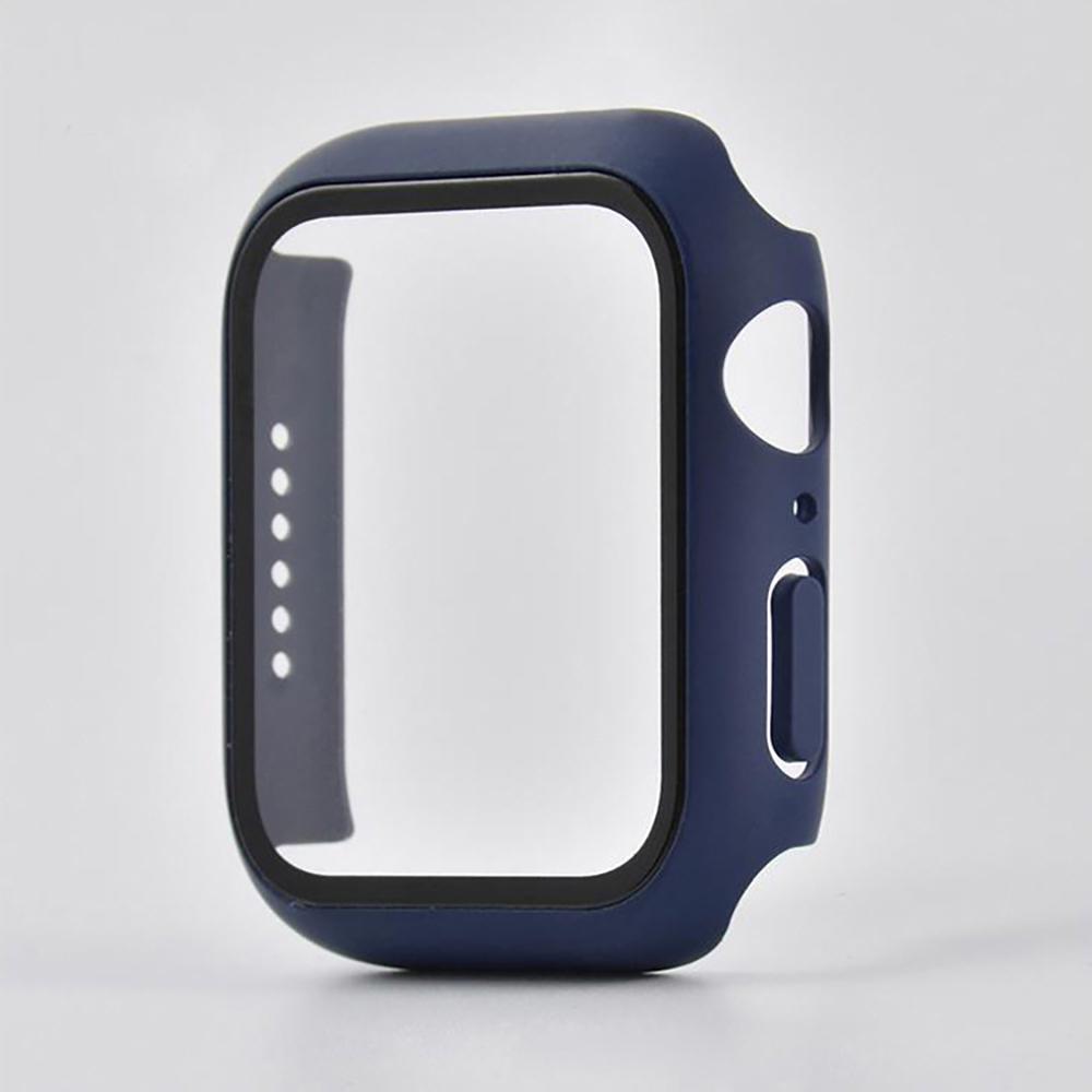 Tempered Glass+Cover for Apple Watch 49mm 46mm 45mm 44mm 42mm 41mm 40mm 38mm PC Bumper Screen Protector Case iWatch Series 1-11 7