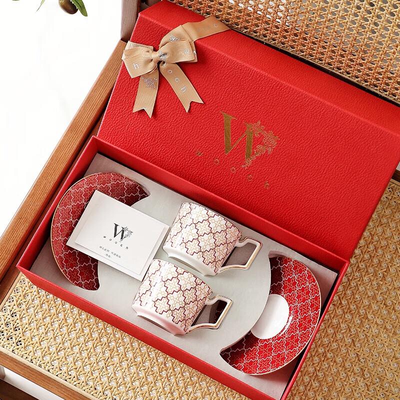 WOOCH Ruyi Series Ceramic Cup and Saucer Gift Set
