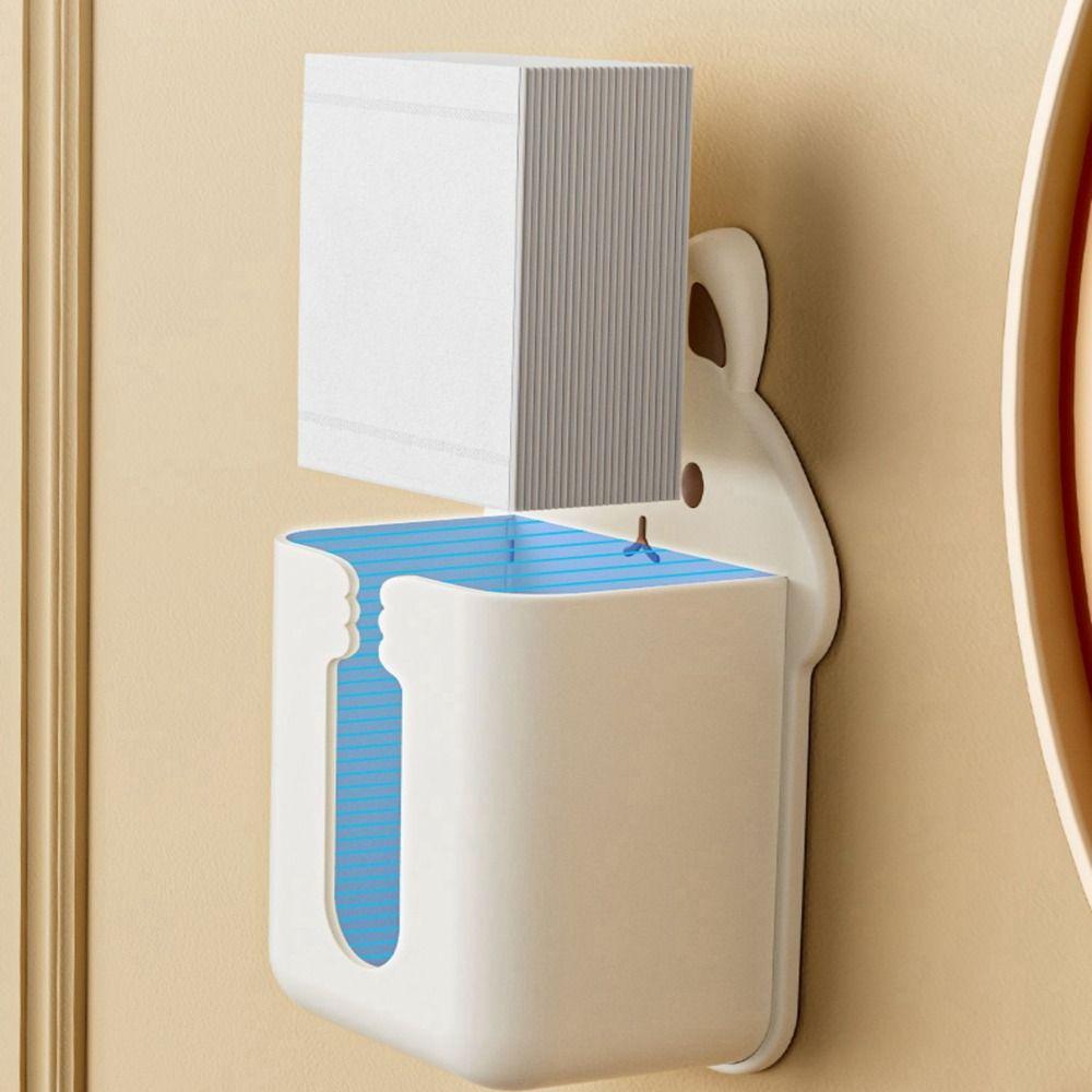 Wall-Mounted Paper Drawer Box Rectangular Towel Storage Box Simple Cartoon Rabbit Tissue Box Home