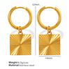 Round Heart Butterfly Necklace Gold Plated Stainless Steel Pendant Necklace Necklace
