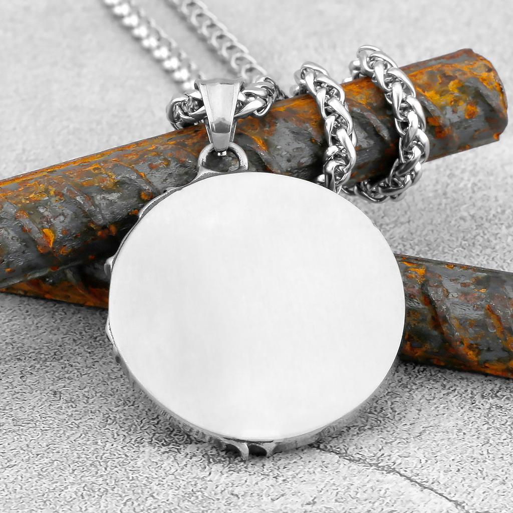 Stainless Steel Viking Lion Necklace Nordic Odin Amulet Pendant for Men Fashion Jewelry Party Accessories