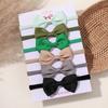 5/6Pcs Girls Solid Color Bowknot Headband For Baby Kids Grograin Ribbon Headwear Hair Bands Infant Hair Accessories