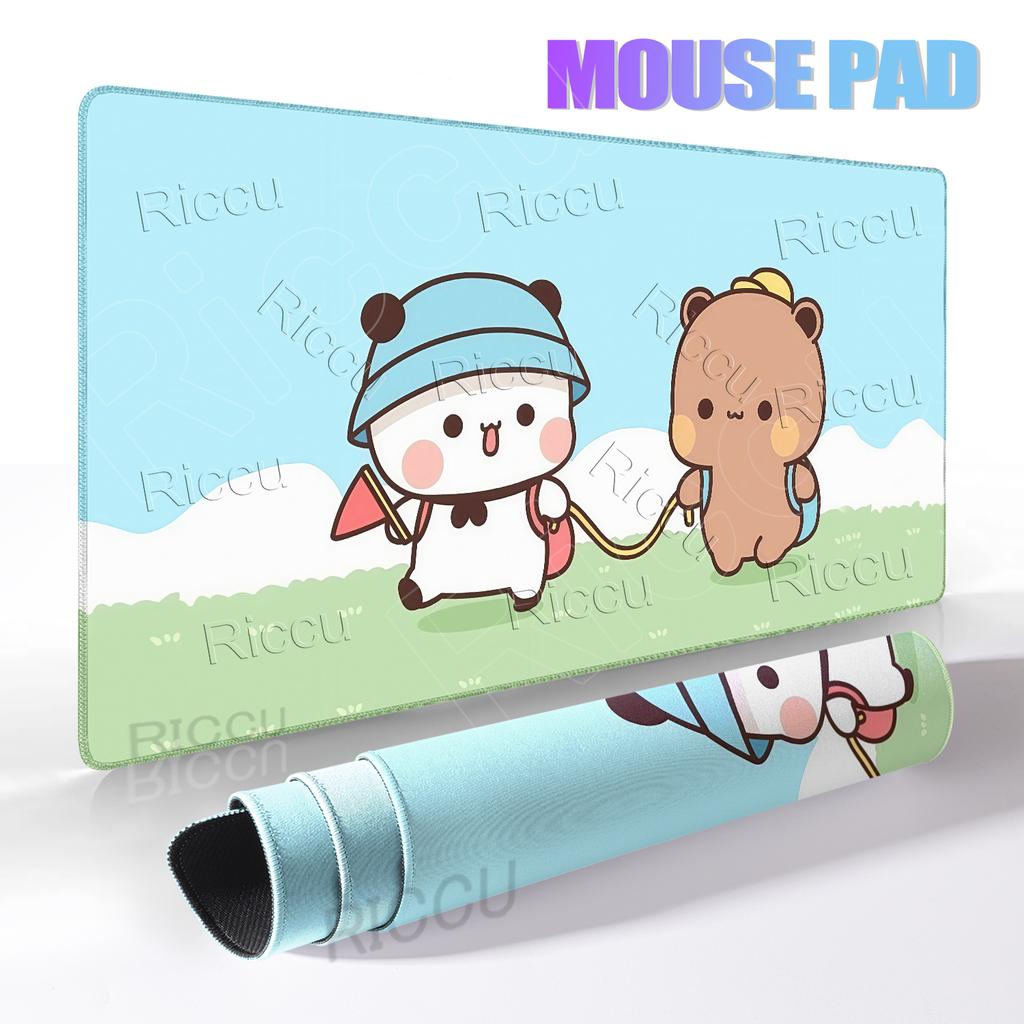Cartoon BuBu DuDu Panda Kawaii Mauspads Gaming Computer Natürlicher Gummi Schreibtischunterlagen Gamer Büro Tastatur Niedlicher Kleiner Bär Teppich
