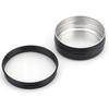 Foraineam 48 Pack 2 oz Round Lip Balm Tin Cans - Aluminum Cosmetic Sample Containers with Screw Lid - Matte Black Metal Empty Tins Storage Travel Tin