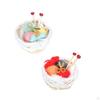 1/12 Dollhouse Woolen Yarn in Basket Knitting Miniature with Scissors for