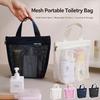 Mesh Makeup Toiletry Storage Bags Portable Travel Makeup Handbags Shower Tools Organizer Hanging Cosmetic Organizer Pouch