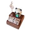 Handcrafted Panda Wooden Music Box and Calendar Stand – Multifunctional Gift and Ornament