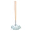 Gezackter Holzgriff Eisangel-Löffel Verzinkter Stahl Eisangel-Abschöpflöffel Sieb 34cm13.4in