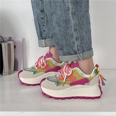 2024 Spring Breathable Mesh Women Sneakers Low Lace-Up Casual Sports Shoes Outdoor Comfortable 2024 Ladies Shoes Female Trainers