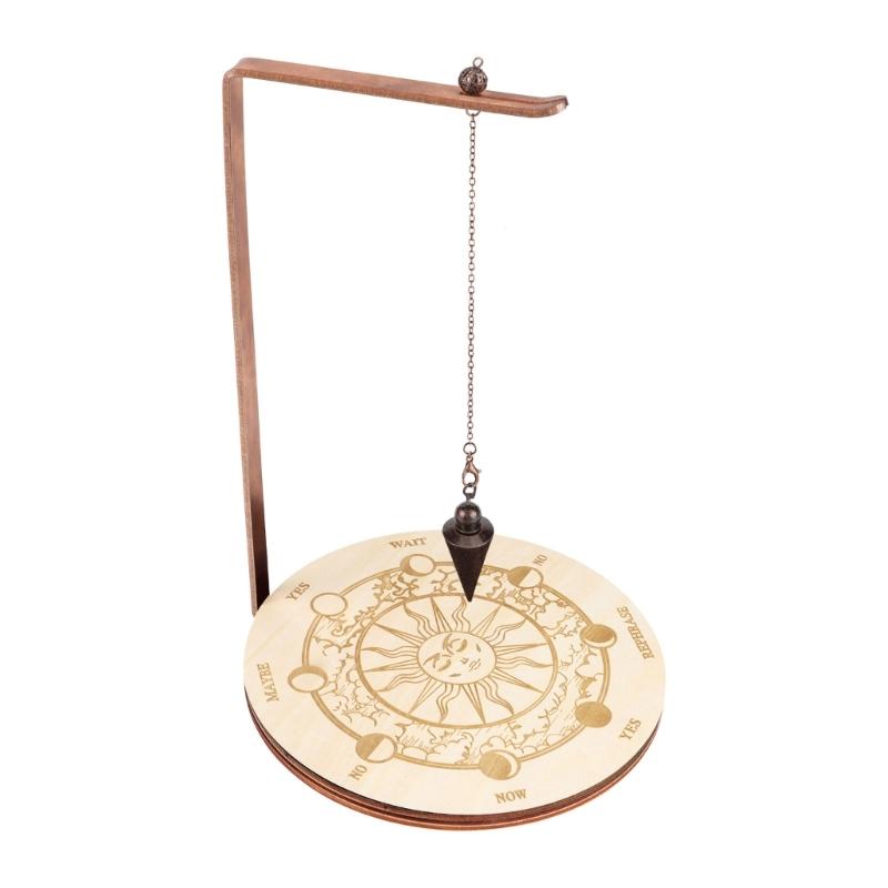 Wooden Swing Display Shelf Pendulum Stand Organizers Table Decorations Healing Meditation Board Home Altar Ornaments