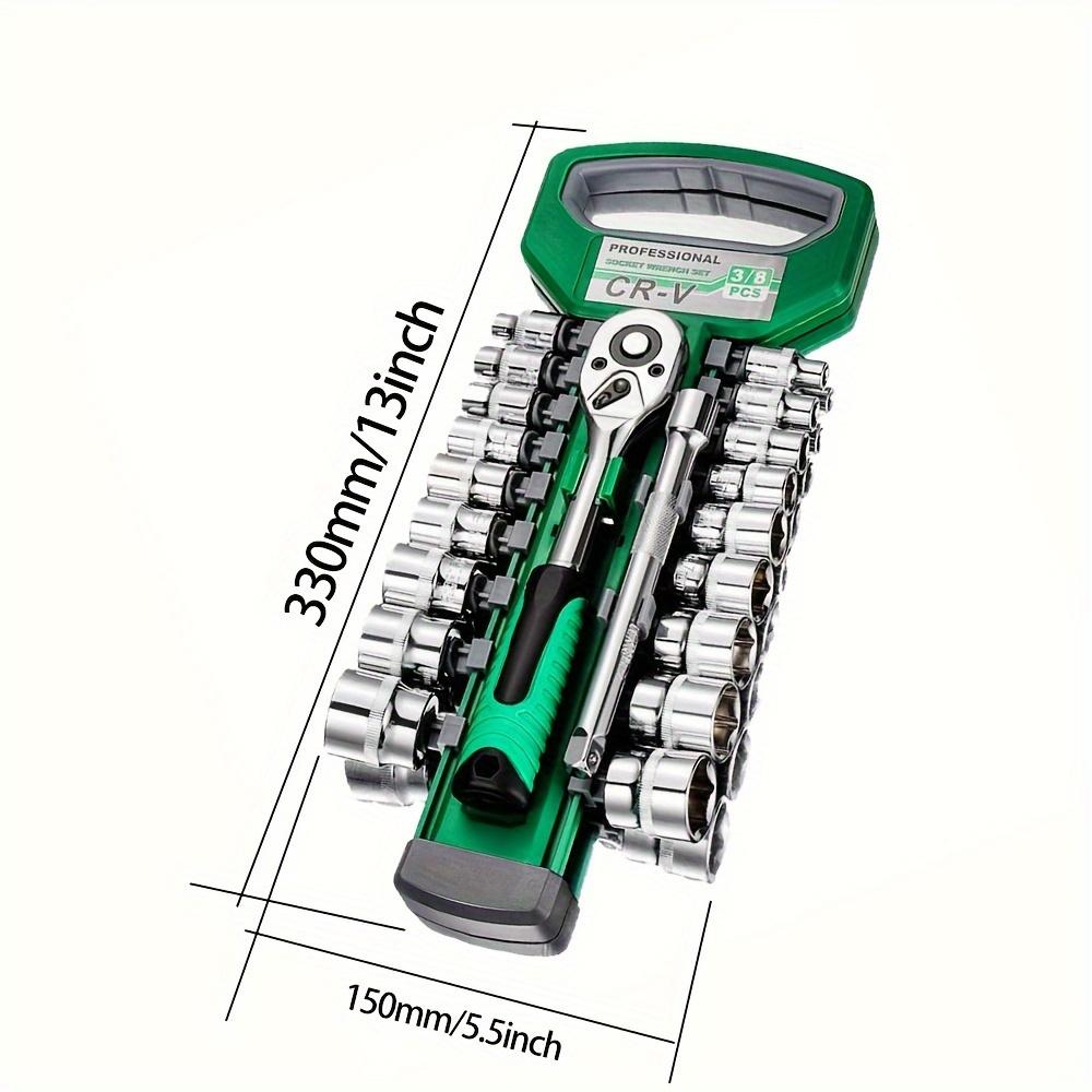 24Tooth Drive Socket Set1/4"-3/8"-1/2"Ratchet Socket Wrench Set Compact Sockets Set for Car Repair Mechanic Tool for Auto Repair