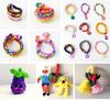 Elastici Arcobaleno in Gomma TPR ad Alta Elasticità da 1,5 cm per Braccialetti Intrecciati Fai da Te per Bambini - Confezione da 500g