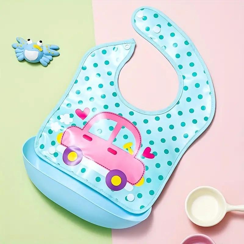 EVA Removable Bib, Children's Toddler Waterproof Silicone Bib, Feeding Bib, Halloween Christmas Thanksgiving Day Gift Easter Gif