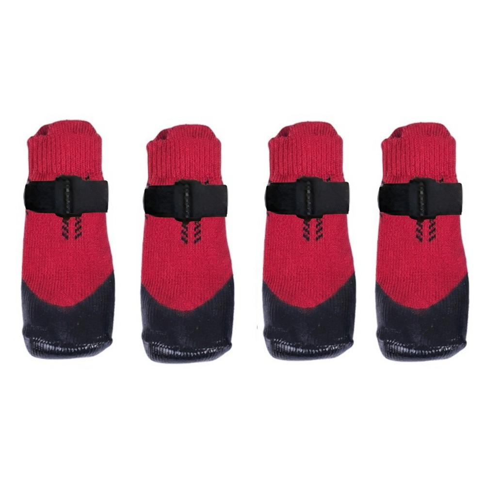 4PCS Wear Resistant Waterproof Dog Socks Shoes Dirt-Resistant Dog Paw Protector Home