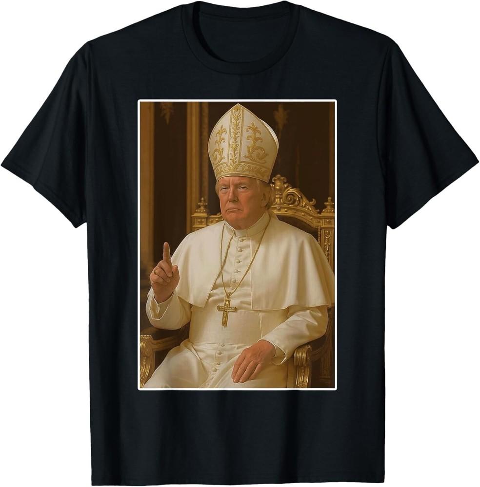

Trump as Vatican Church Pope Trump Funny Vatican Christian Unisex T-Shirt M