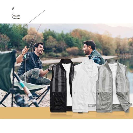 Gilet Estivo in Rete da Uomo Asciugatura Rapida Traspirante Multitasche Giacca Senza Maniche per Esterno Pesca Escursionismo con Tasche con Zip
