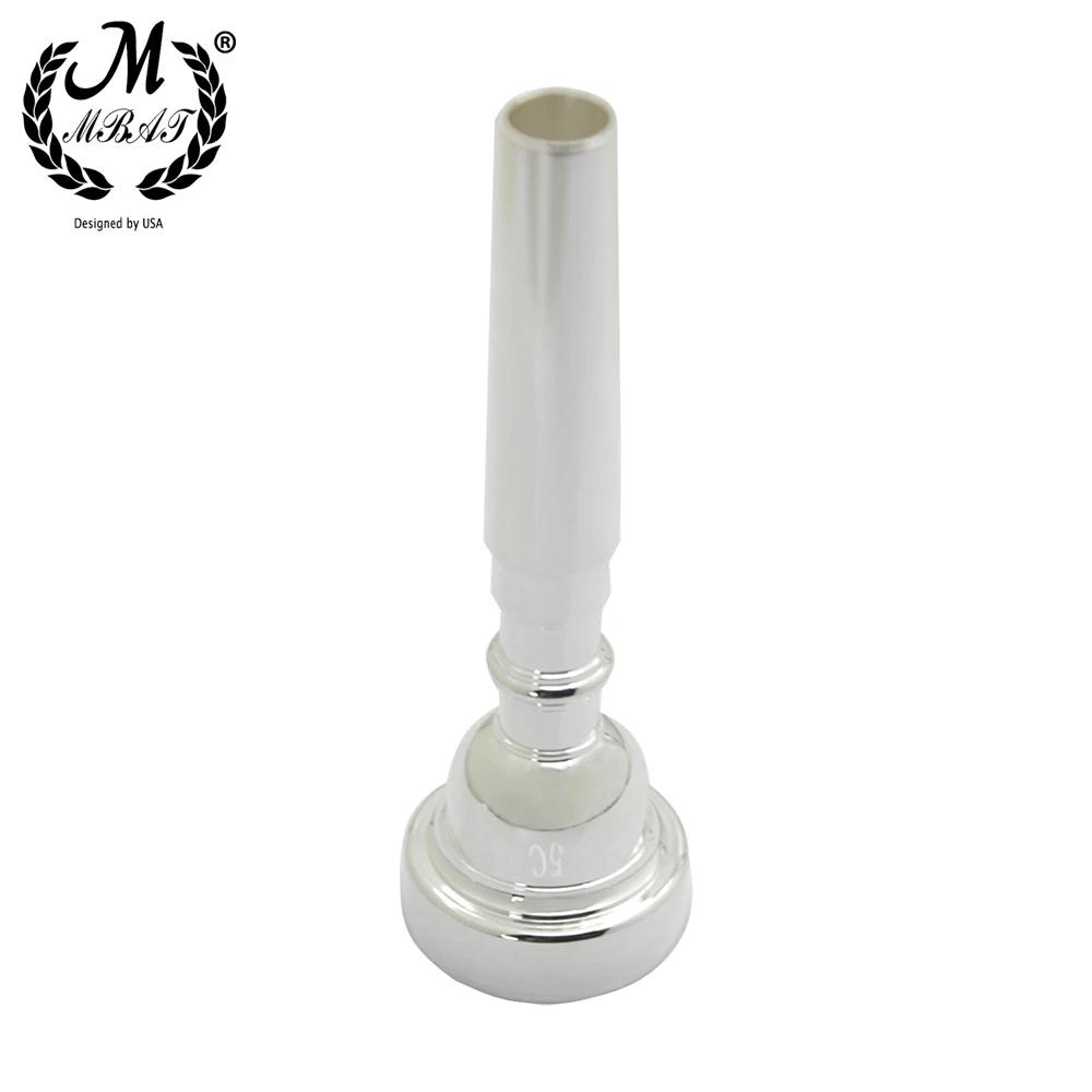 M MBAT 5C Size Trumpet Mouthpiece Meg Professional Brass Mouthpiece Golden Silver Trumpet Accessories Musical Instrument Fitting