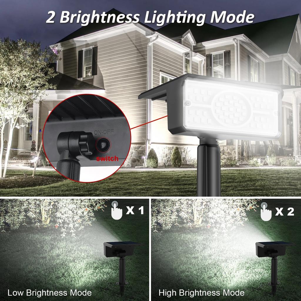 1pc 6000K/3000K/Green/Blue Solar Garden Light Outdoor Solar Spotlight IP65 Waterproof Solar Wall Light Solar Lamp