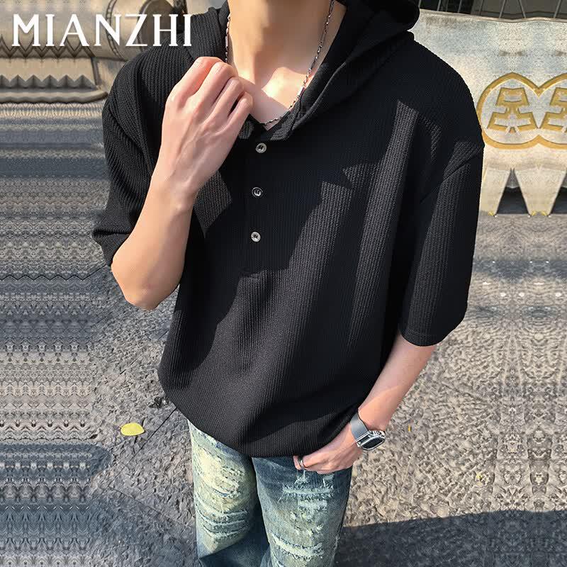 

Men s Breathable Hooded Short Sleeve T-Shirt XL