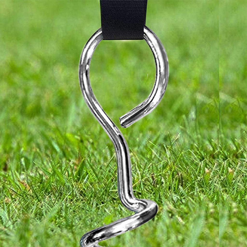 4Pcs Tent Stake Anchors Trampoline Ground Stake Tie Down Spirals Ground Anchors for Trampolines Swings Garden Enduring