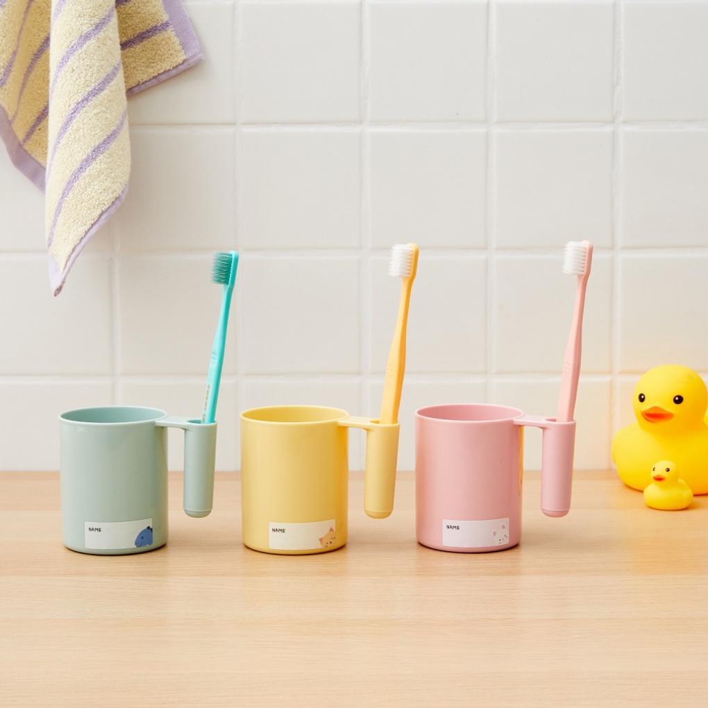 Animal Name Tag Toothbrush Cup_PINK_KB0525002