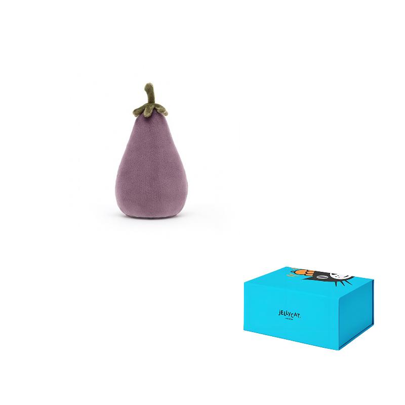 

JELLYCAT Веселі Овочі Жвавий Баклажан Фіолетова Лялька Плюшева Лялька 17 см Заввишки Full of Sweetness Box