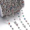1Meter Copper Chain With Crystal Beads Chain DIY Necklace Bracelet For Jewelry Making Supplies