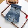 Stylish Denim Shirt with Lapel Neck and Button Down Design for Small Dogs and Cats - Adorable Pet Clothes for Your Pup