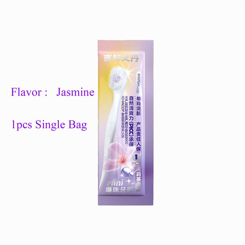 

Мини-зубная щетка с шариками для освежения полости рта и зубочисткой и скребком для языка 4в1 Устраняет неприятный запах изо рта Портативный инструмент для ухода за полостью рта 1/20/24 шт.