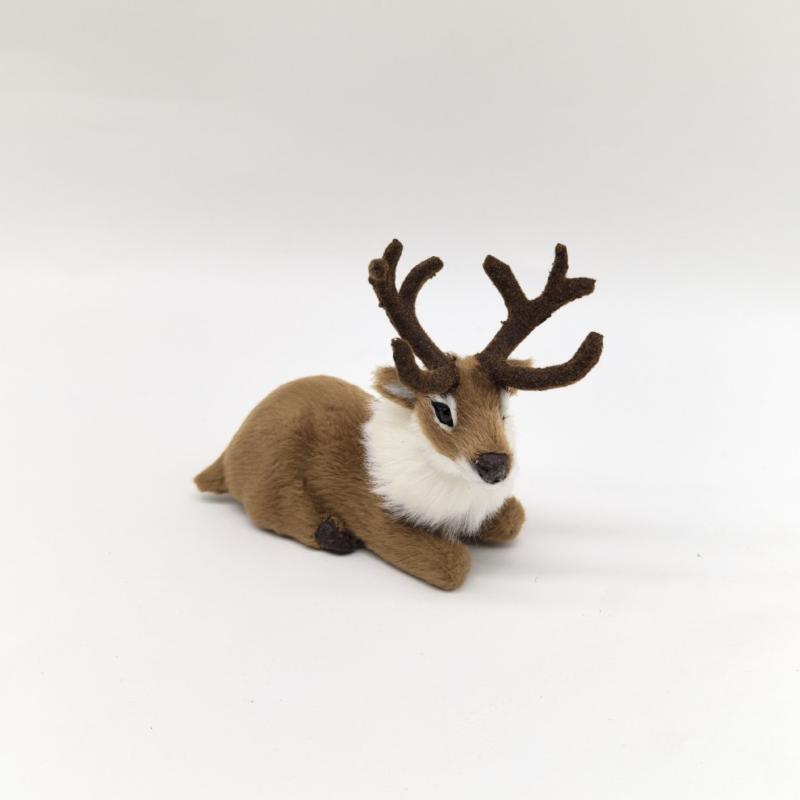 1 Stück Simulierte Tiere Sikahirsch Weihnachtsgeschenke Hirsch Elch Weihnachts Hirsch Dekorationen Plüschtier Weihnachts Rentier Ornament