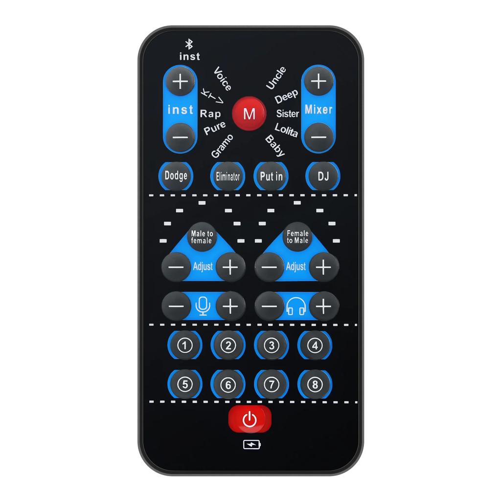 M10 Voice Changer Device Karaoke Sound Card Male Female Voice Switch Portable Sound Changer Card Fine Tuning for Live Music