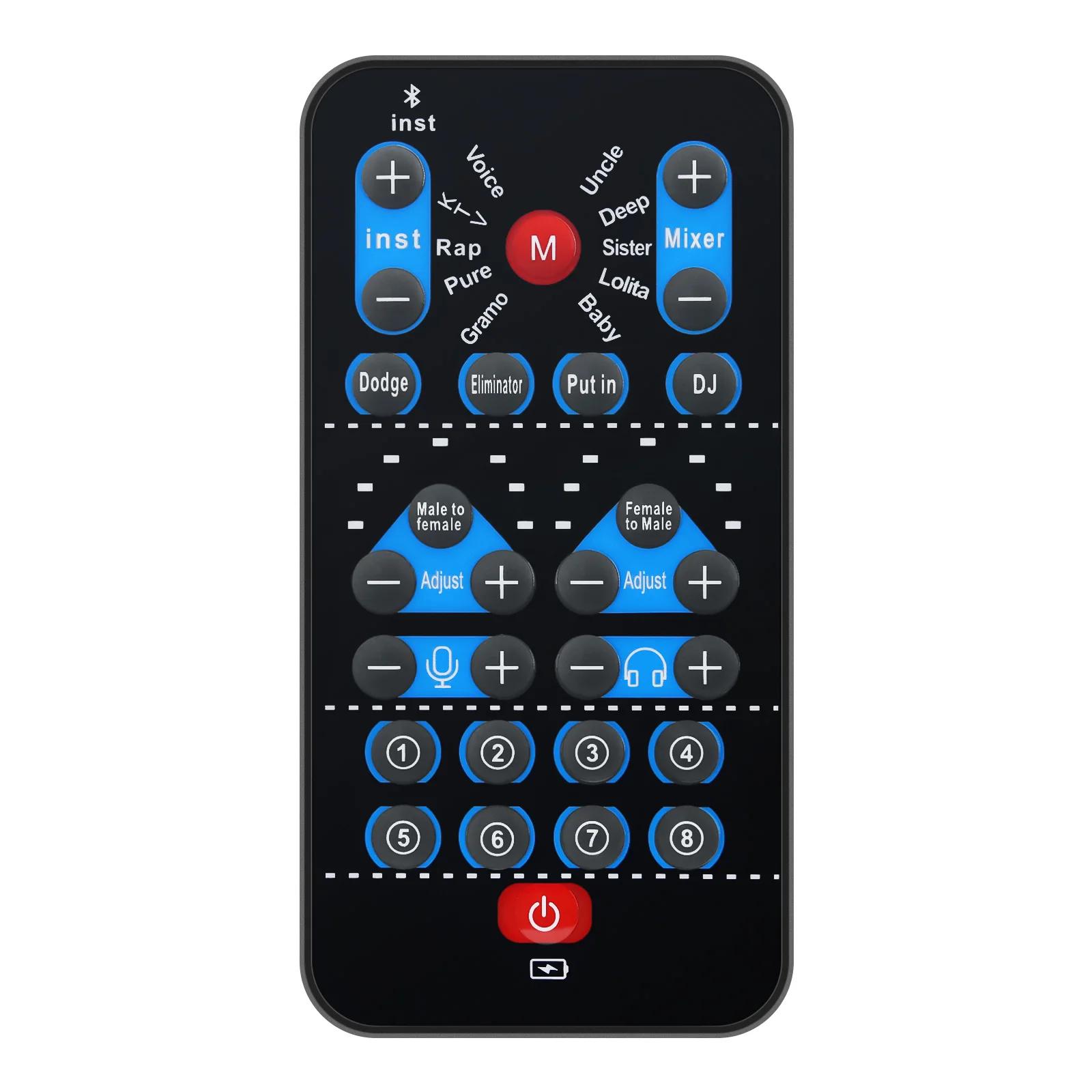 

M10 Voice Changer Device Karaoke Sound Card Male Female Voice Switch Portable Sound Changer Card Fine Tuning for Live Music