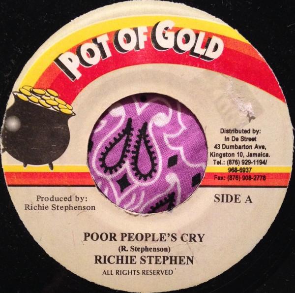 

7inch Record RICHIE STEPHENS - Poor People s Cry NONE Pot Of Gold Jamaica Reggae, Ska & Dub Used