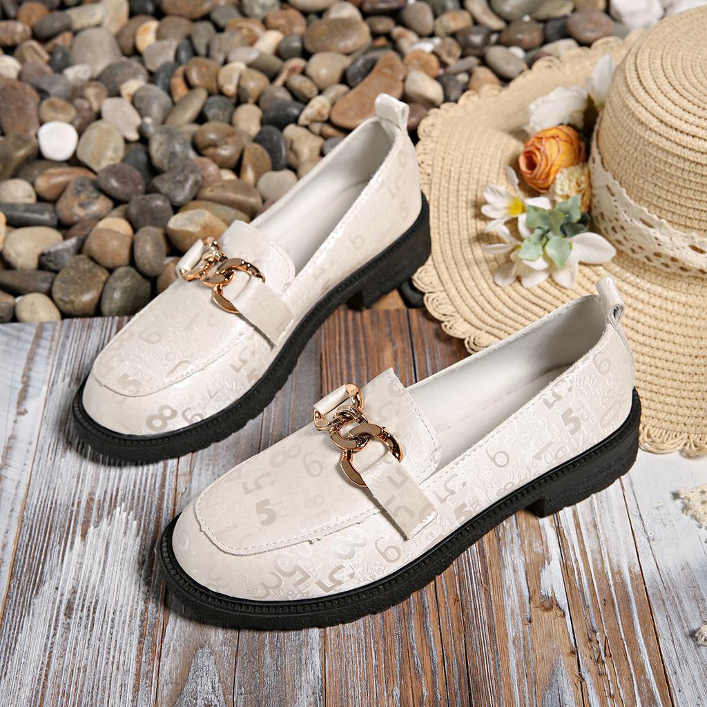 Fashion 2025 Fashion Plus Size Women's High Heels New Metal Decoration Casual Hot Sale Plus Size Solid Best Seller Versatile Heels Women