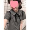 Women's Japanese Academy Plaid Shirt with Doll Collar - Summer Petite Versatile Top