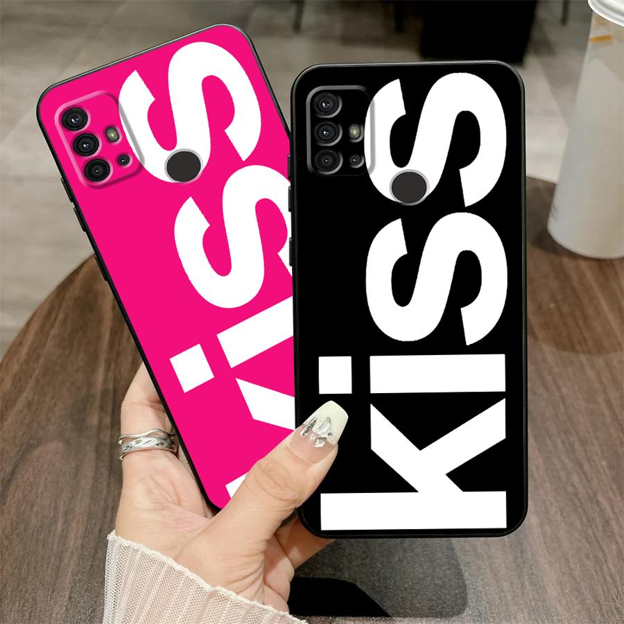 Letters Kiss Phone Cover Case for Motorola Moto G50 G32 G51 G73 G53 G30 G71 G60s Edge 20 Pro 30 Lite G22 Edge40 G52