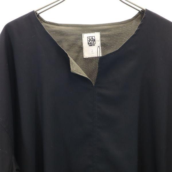 unused VAST222 20ss Short sleeve Layered Skipper Cut 2 black Men's Used