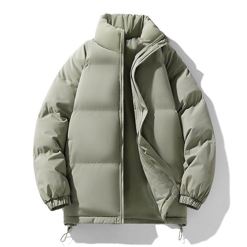 Couple Down Cotton Jacket Men's Winter Loose Casual Versatile Hooded Bread Jacket Thickened Warm Cotton Coat Men