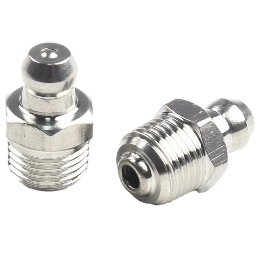 Industrial Strength Stainless Steel Grease Fitting M10 x 1mm Thread 10Pcs Suitable For Various Mechanical Equipment