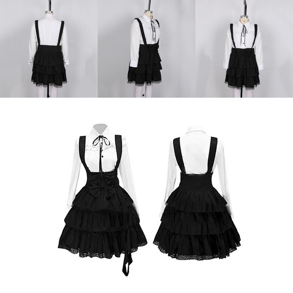 Entzückendes knielanges klassisches Lolita-Kleid für Damen, ideal für Cosplay-Partys mit Anime-Thema