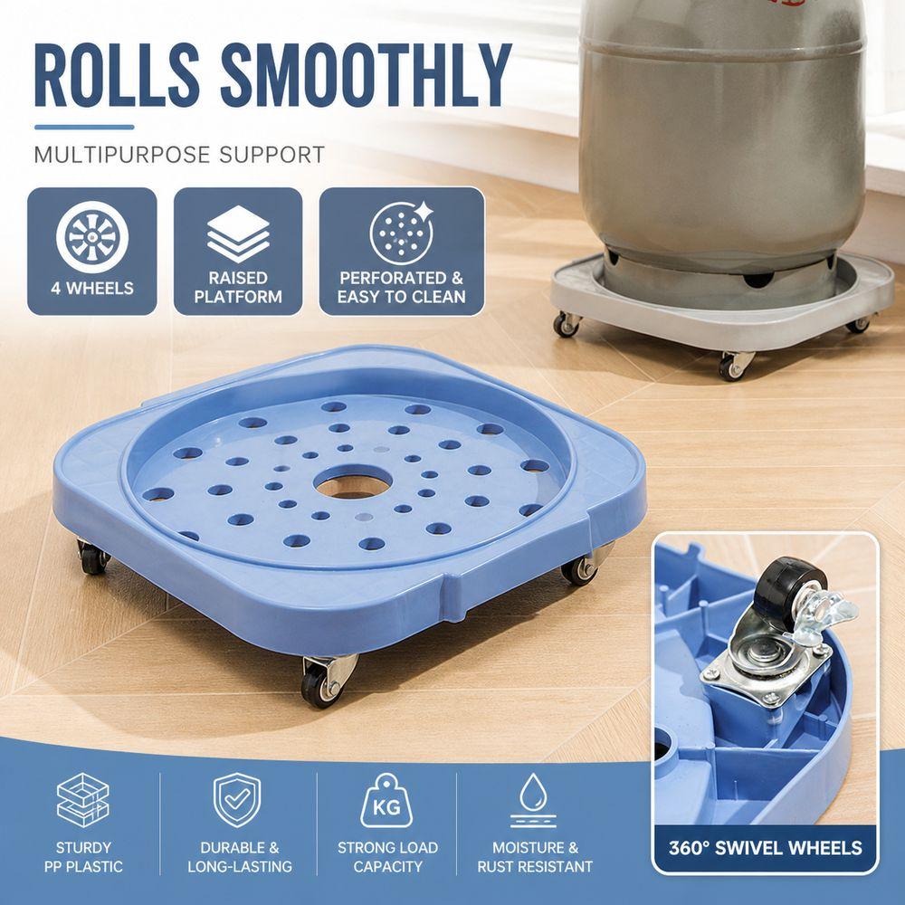 Perforated Platform Gas Cylinder Dolly  For Kitchen Cylinders Plant Pots and Buckets