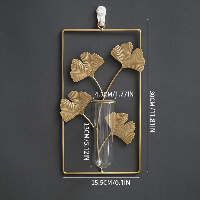 Artistic Background Crafts Wall Hanging Vases Wall Dry Flowers Ornaments Iron Home Decorations