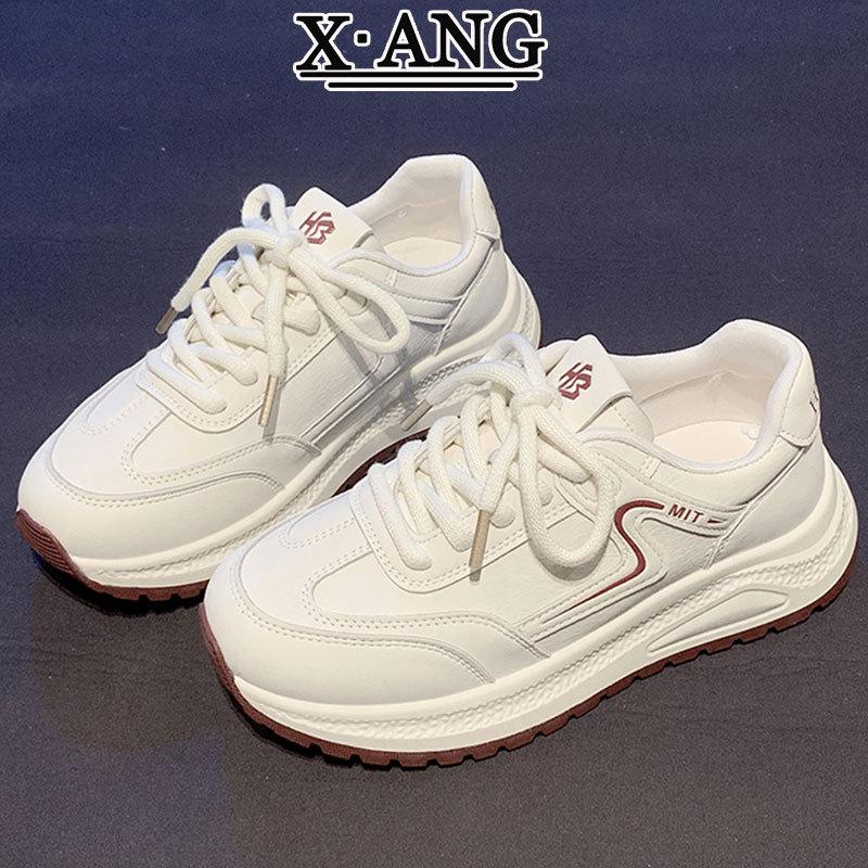 Leather super soft thick-soled women's shoes autumn new lightweight and versatile casual sports shoes running shoes