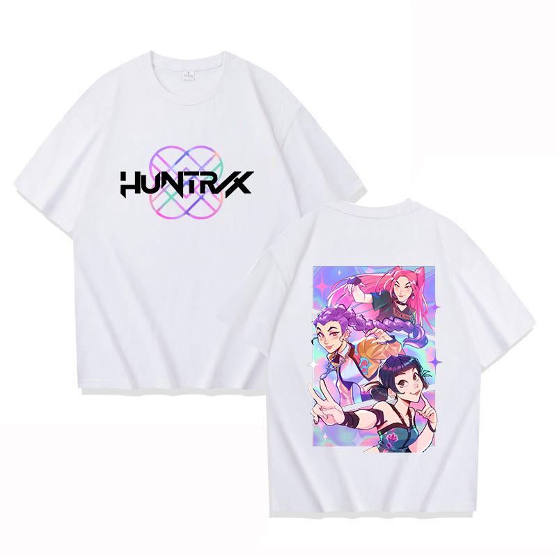 New Women's Fashion Funny Kpop Demon Hunters Graphic Print T Shirt Summer Unisex Loose Casual Plus Size Tee Tops