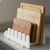 Cutting Board Rack Multi-Compartment Design Chopping Board Holder Kitchen Utensil Rack Space-Saving Household Storage Non-Slip