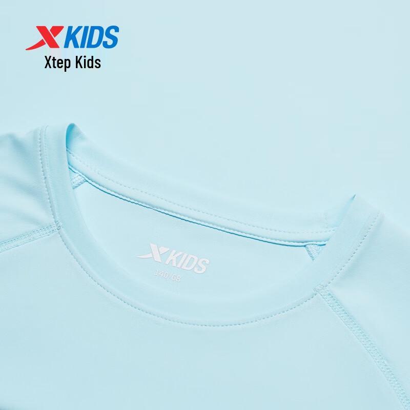 Xtep Kids' Unisex Big Letter Print Short Sleeve Knit Set