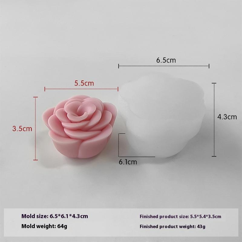 Diy Rose Flowers Silicone Mold Handmade Aroma Candle Gypsum Form Ornaments Mould Soap Candle Making Supplies